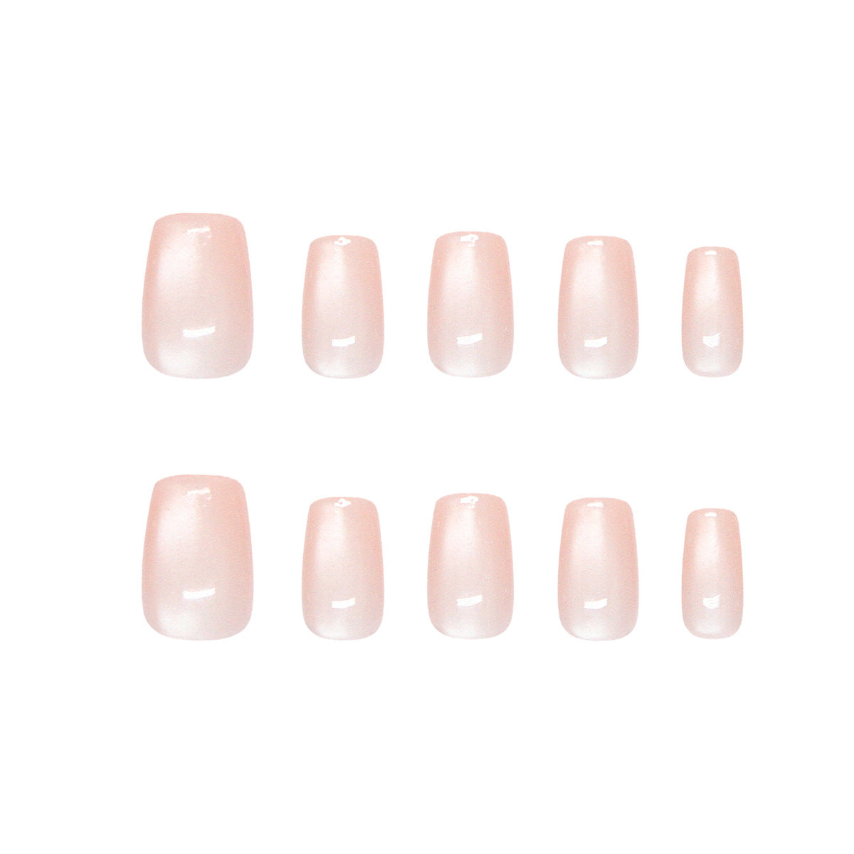 Elegant Rose Fantasy Medium Square Blush Press On Nail Set with Glossy Finish