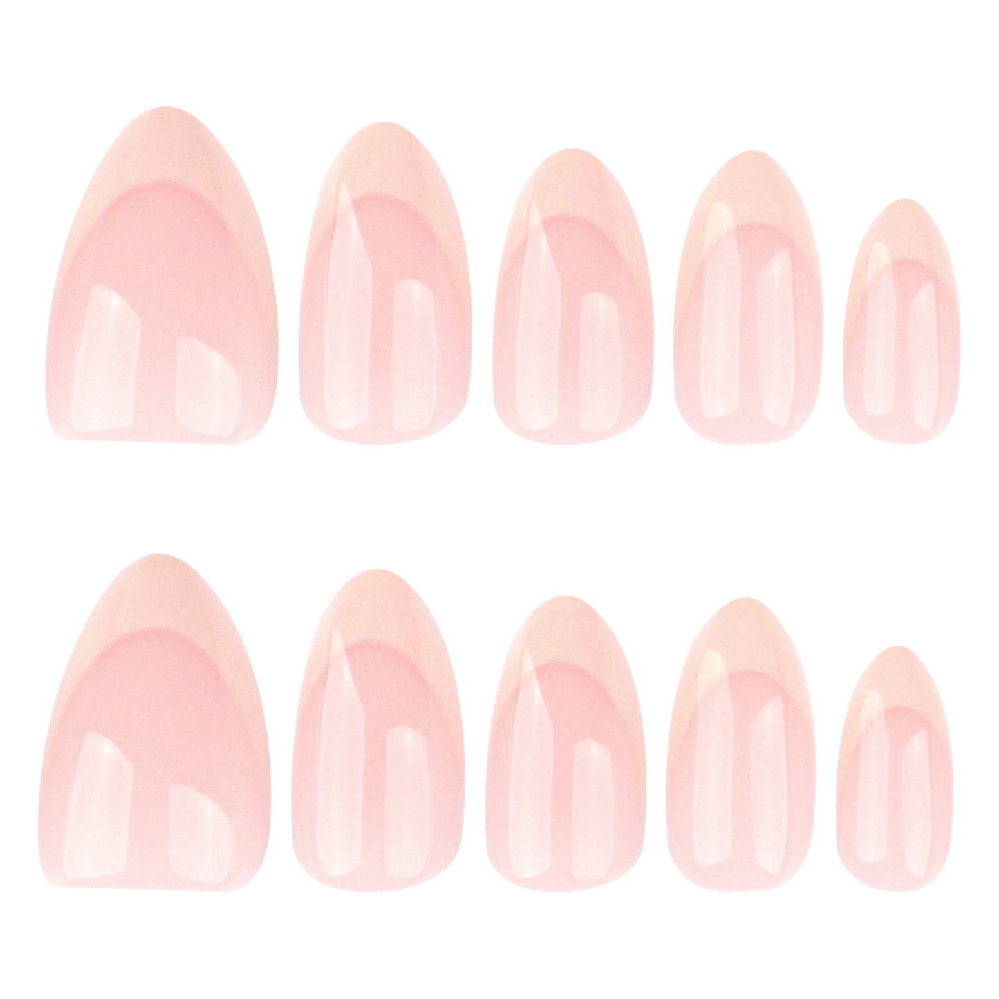 Dreamy Blossom Medium Pink Almond Shape Press On Nail Set with Smooth Glossy Finish