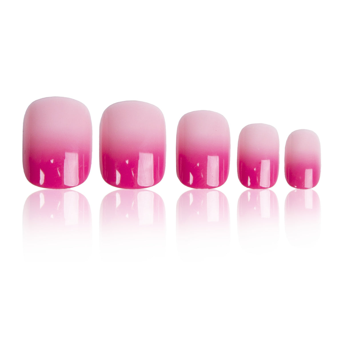 Blossom Fantasy Short Square Pink Ombre Press On Nail Set