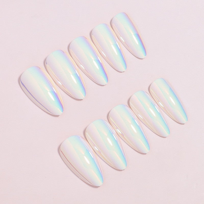 Dreamy Illusion Medium Almond Iridescent Press On Nail Set
