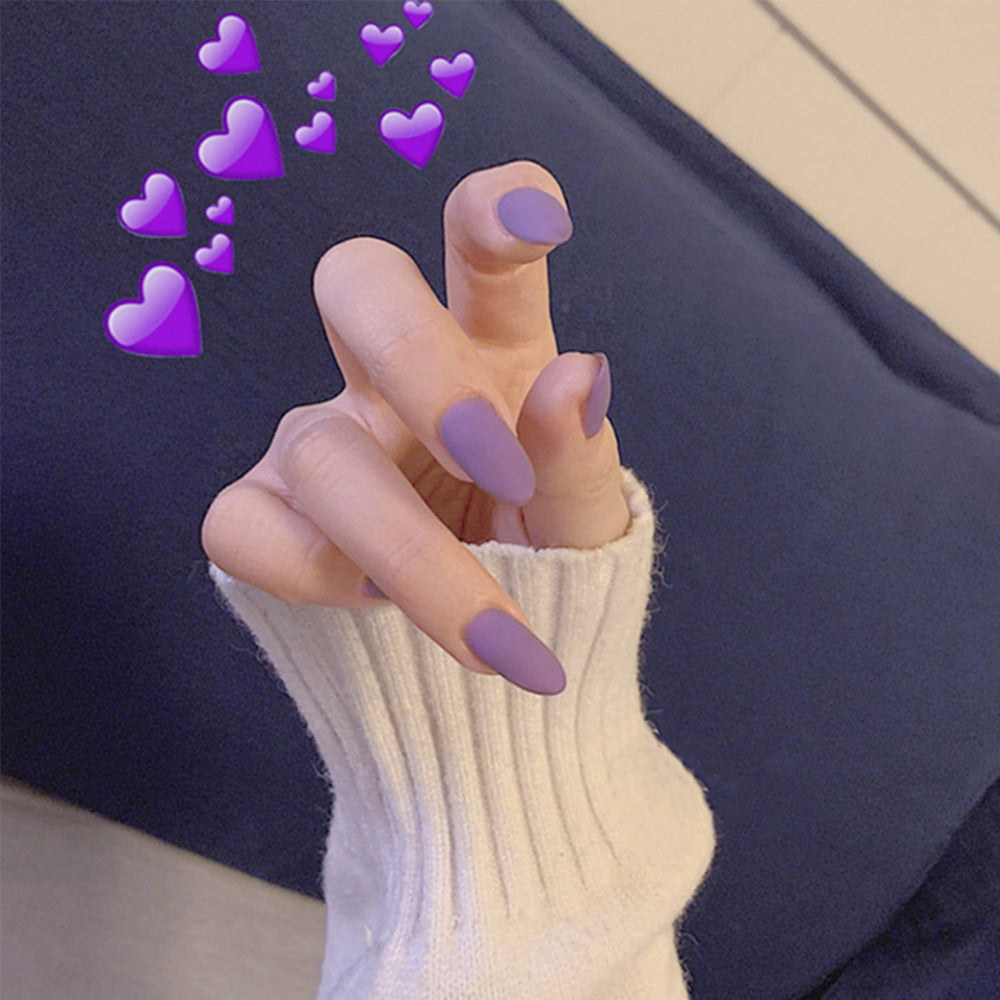 Lavender Dreams Long Oval Shaped Matte Finish Press On Nail Set
