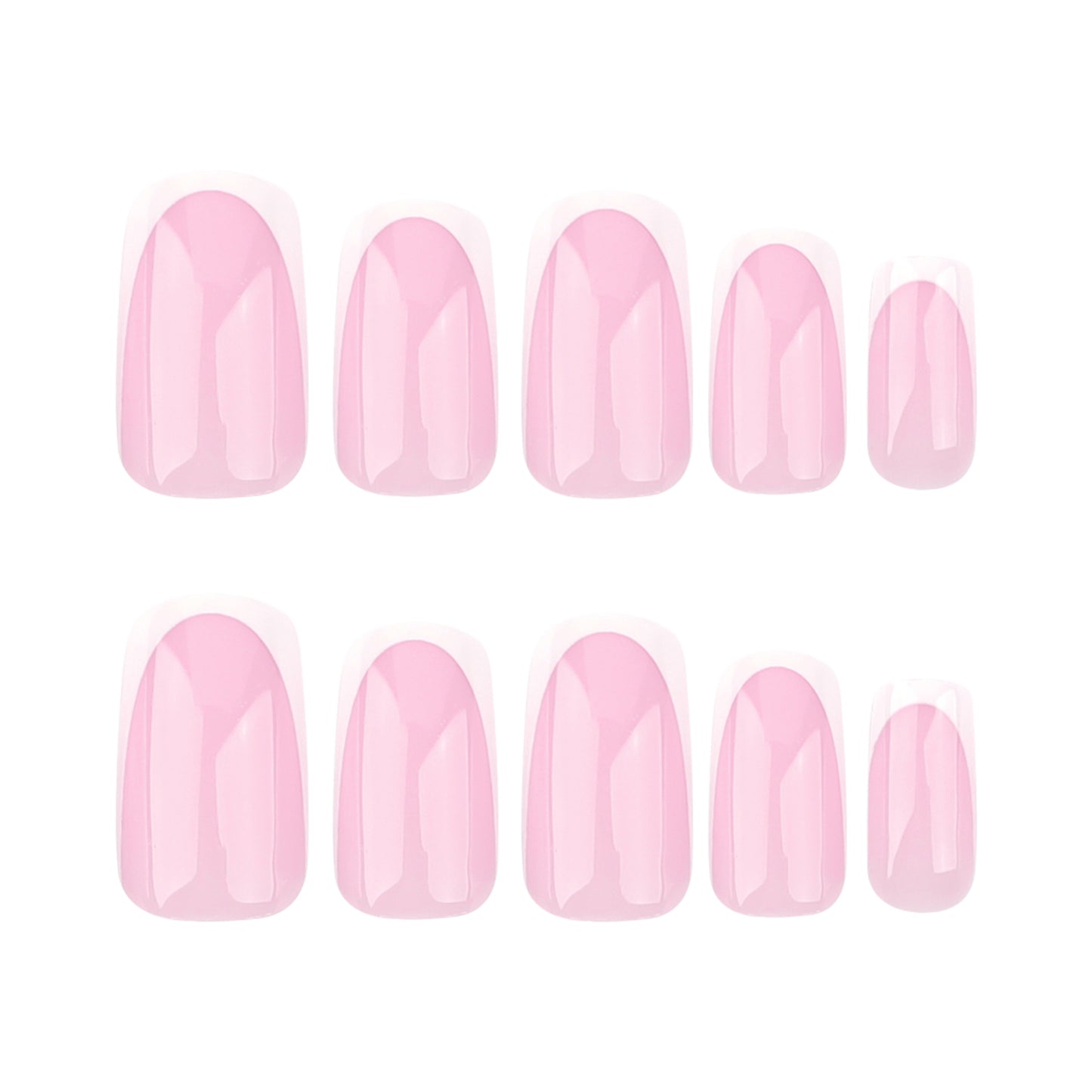 Dreamy Blossom Elegant Medium Square Pink Press On Nail Set with Glossy Finish