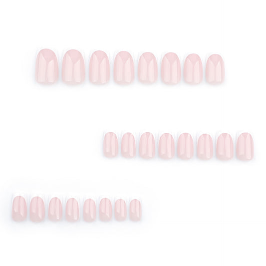 Elegant Blossom Dream Short Square Soft Pink Glossy Press On Nail Set with Flexible Design