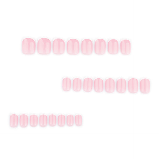 Charming Pastel Dream Short Square Pink Press on Nail Set with High Gloss Finish