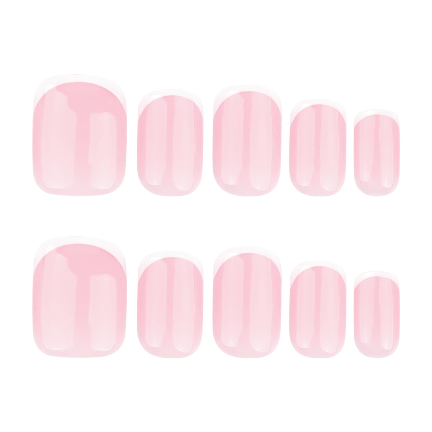 Blush Dreamy Garden Short Square Pink Glossy Press-On Nail Set with Extra Shine