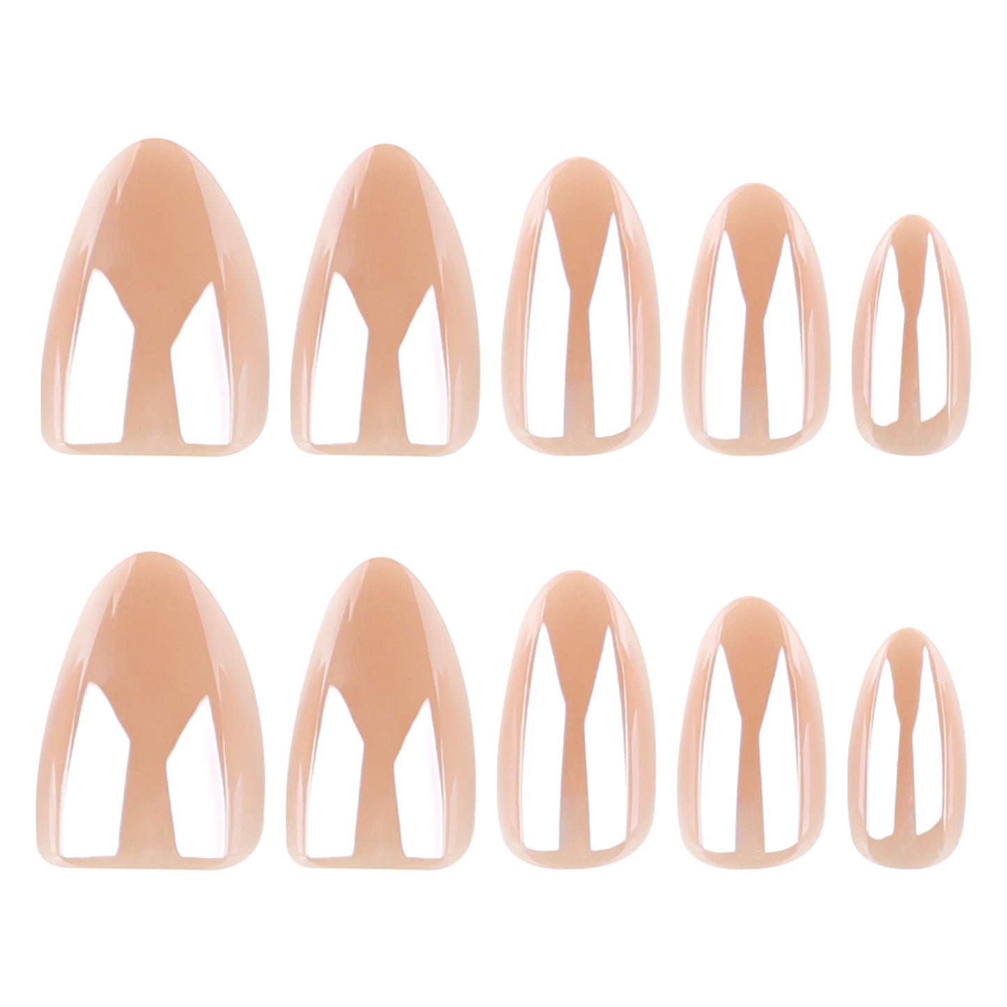 Glamorous Elegance Short Almond Shaped Soft Pink Press On Nail Set with Glossy Finish