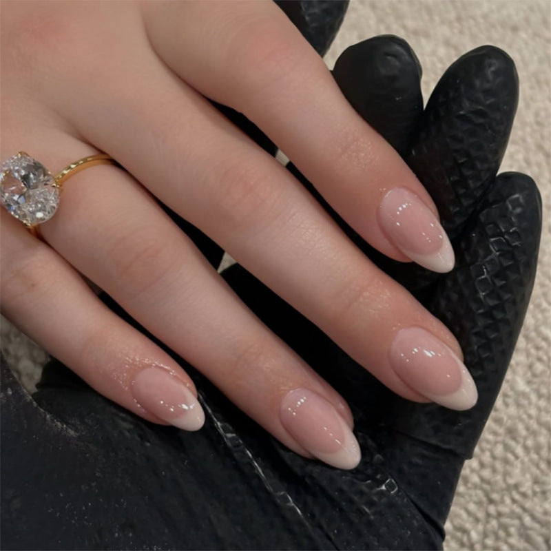 Elegant Floral Fantasy Long Almond Ombré Press On Nail Set