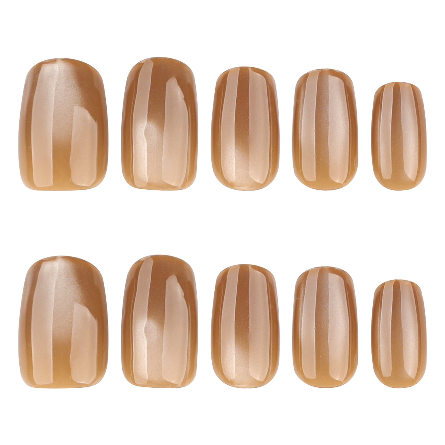 Rustic Glamour Elegant Medium Square Beige Nails with Chic Striped Design