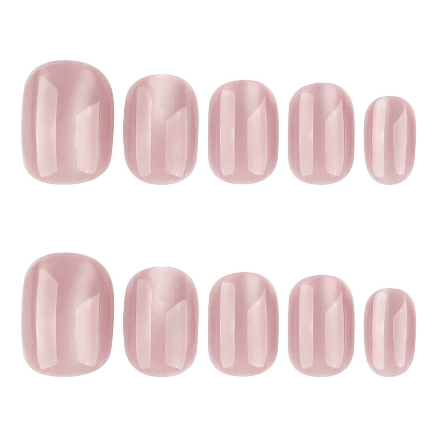 Blush Serenity Short Squoval Shaped Pastel Pink Nail Set with Stunning Glossy Finish
