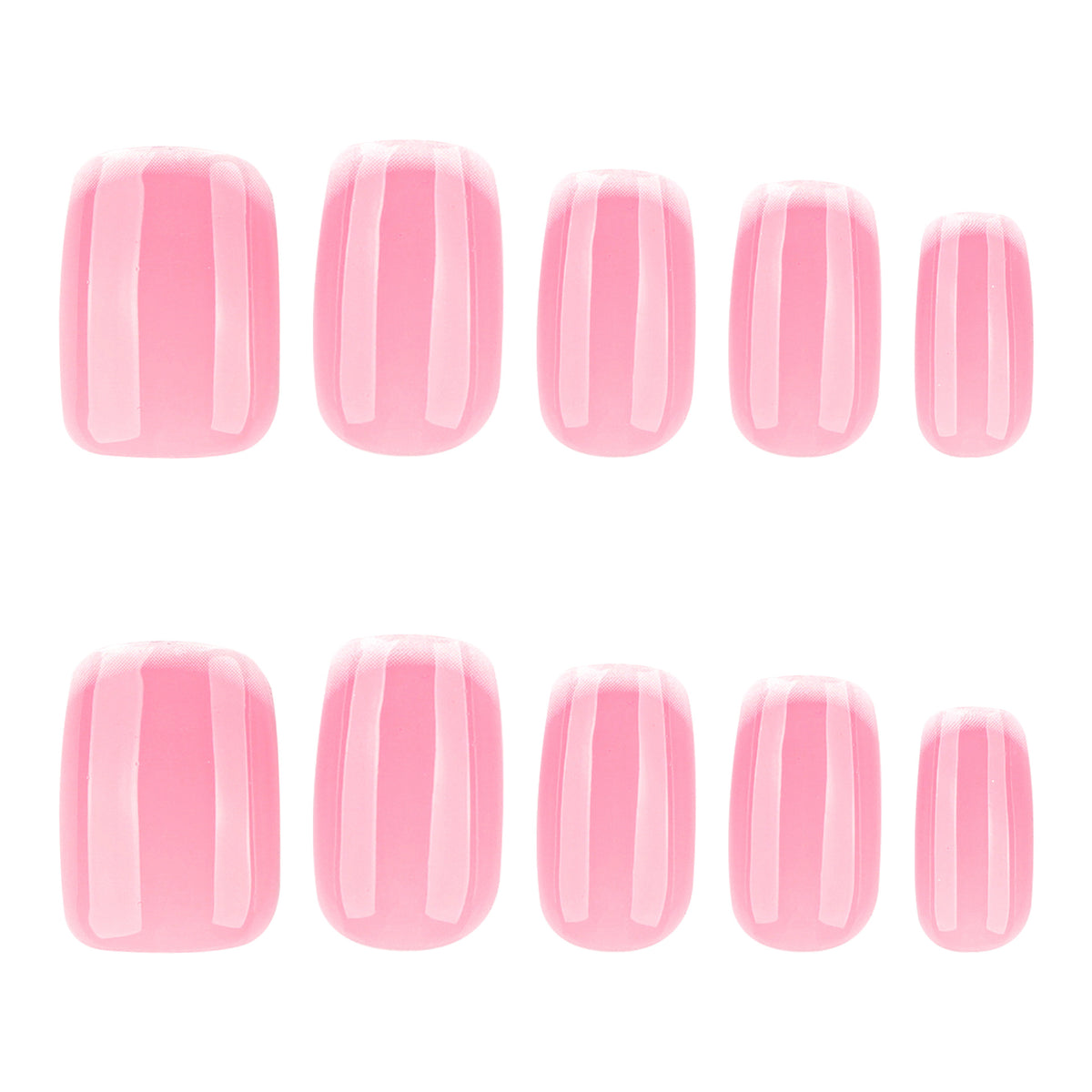 Blossom Beauty Short Square Pink Press On Nail Set with Glossy Finish