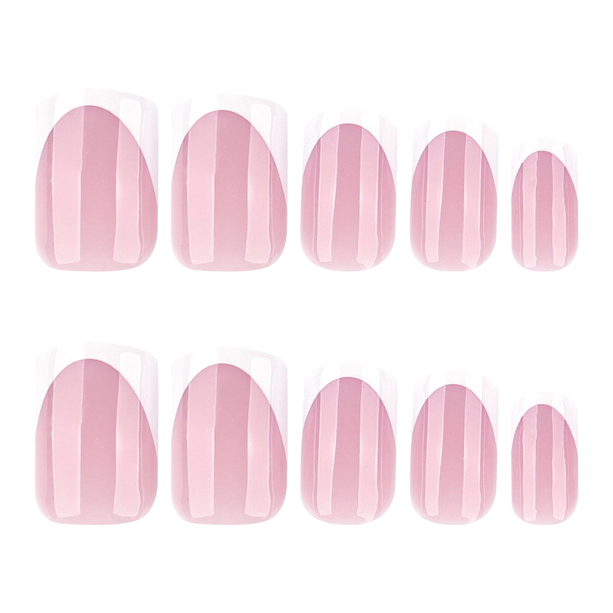 Blush Dreams Short Square Light Pink Gradient Nail Set