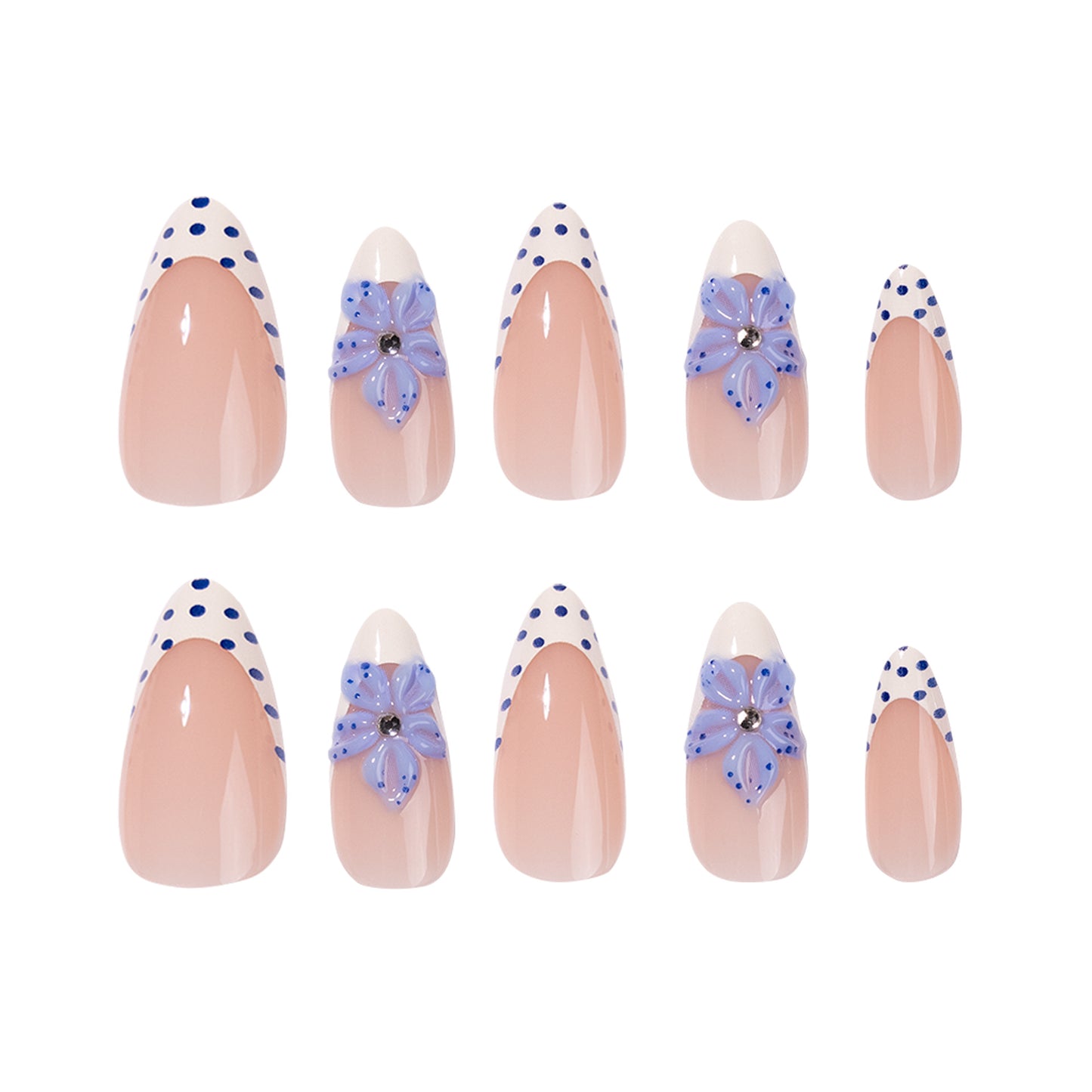 Whimsical Garden Medium Almond Pink with Floral Design