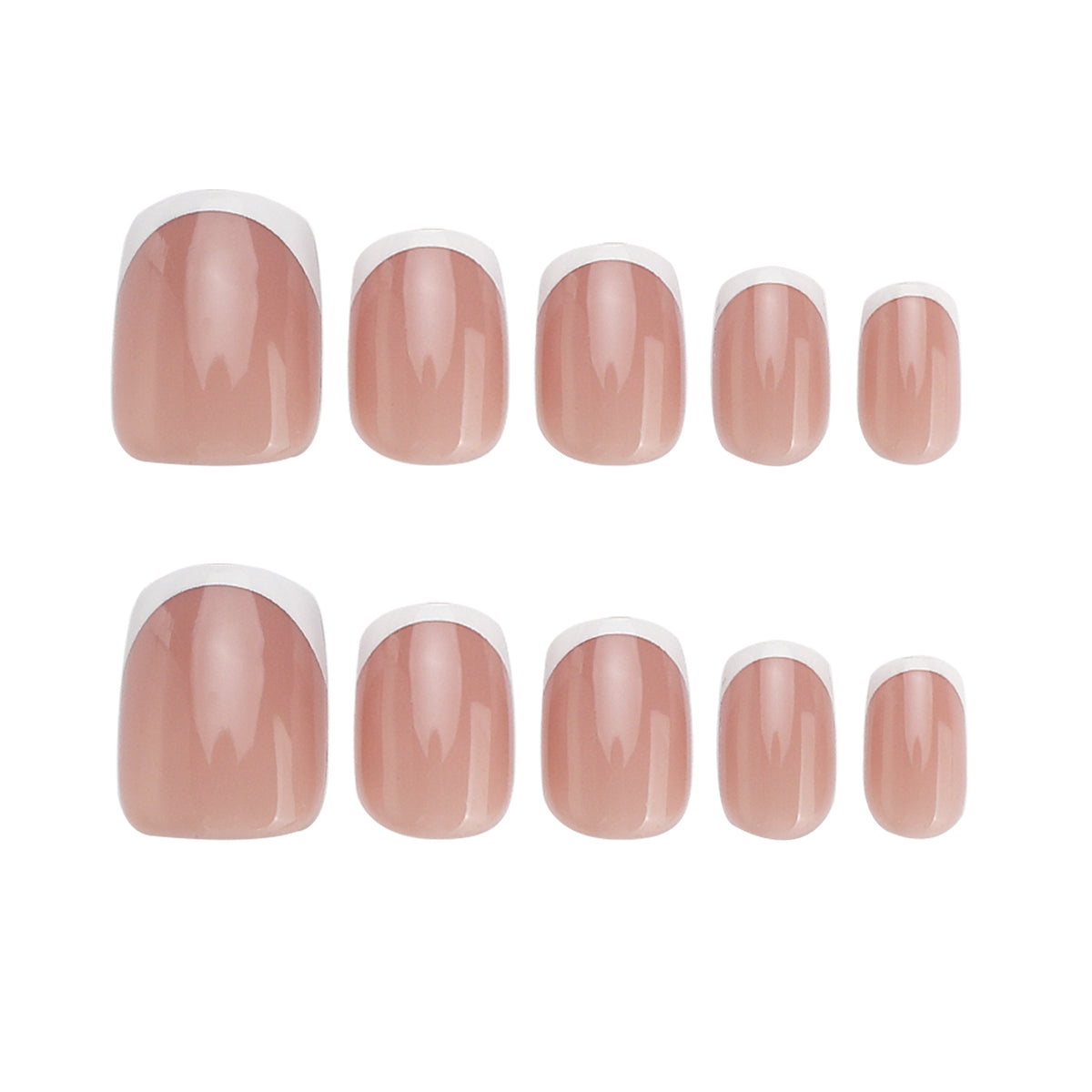 Elegant Blush Short Square Soft Finish Press On Nail Set