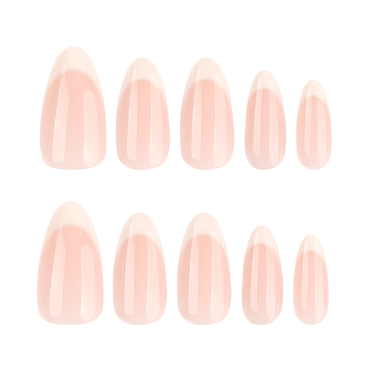 Blush Elegance Medium Almond Pink Press on Nail Set with Glossy Finish
