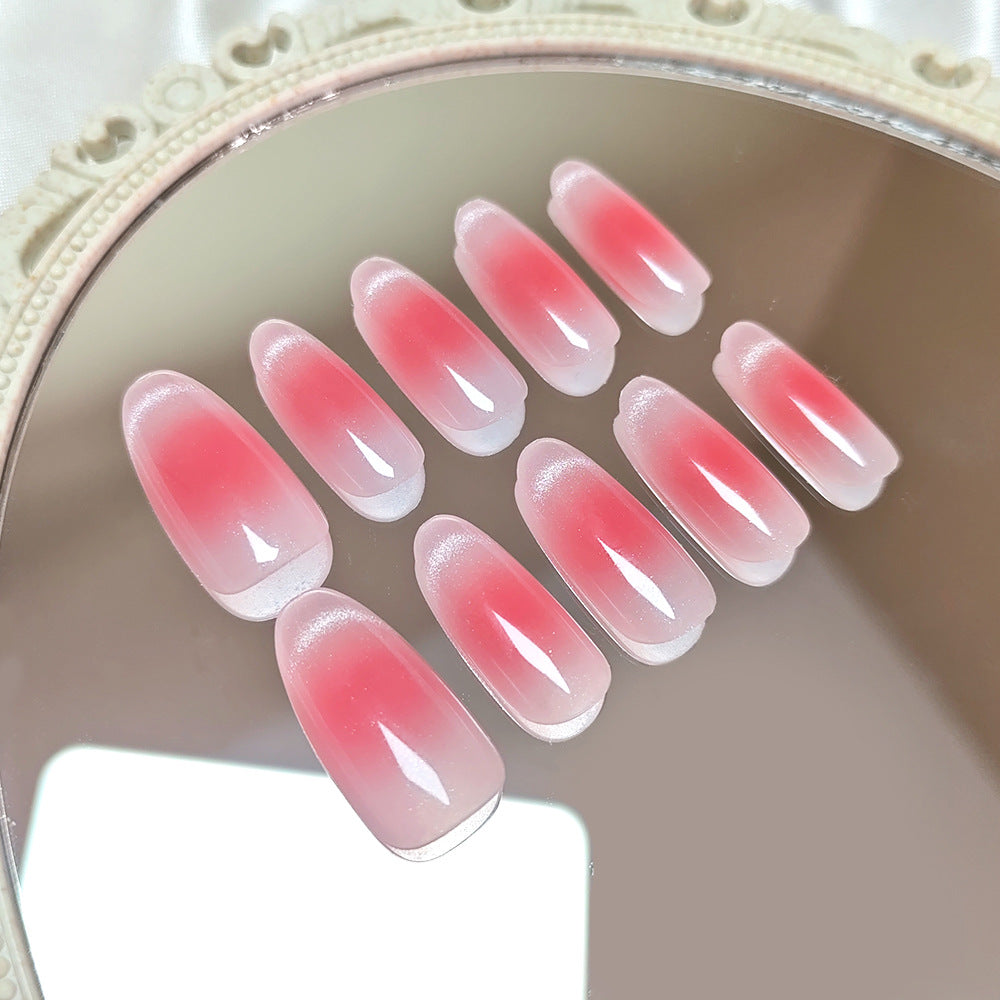 Glamorous Ombre Medium Almond Pink Fade Press On Nail Set