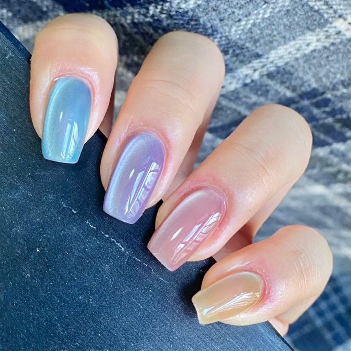 Celestial Dream Long Square Gradient Color Press On Nail Set