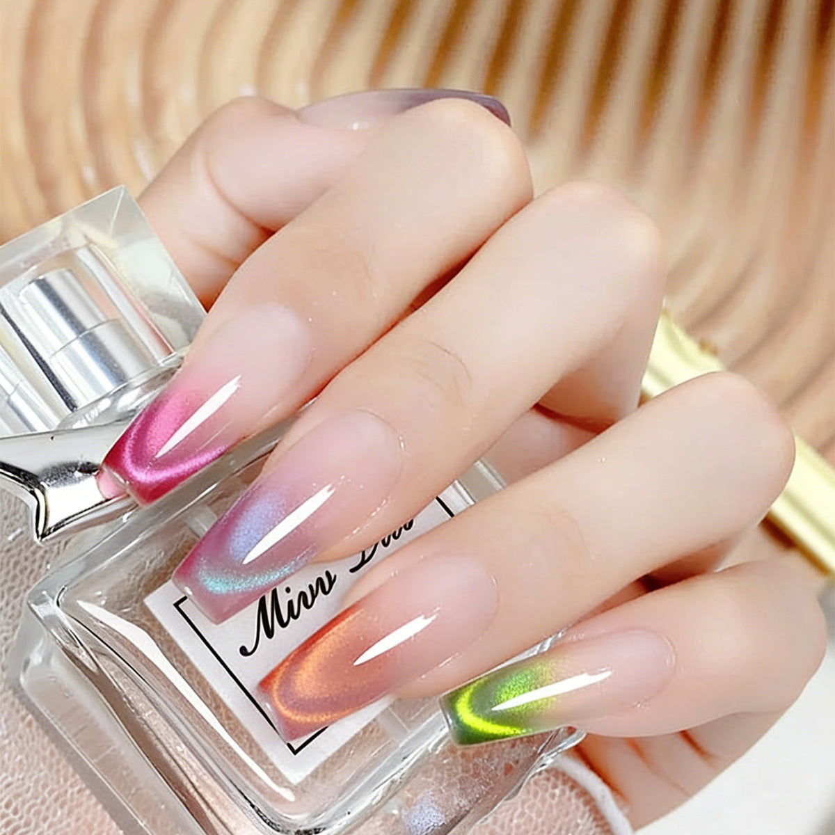 Mystical Ombre Medium Coffin Color-Changing Press-On Nail Set