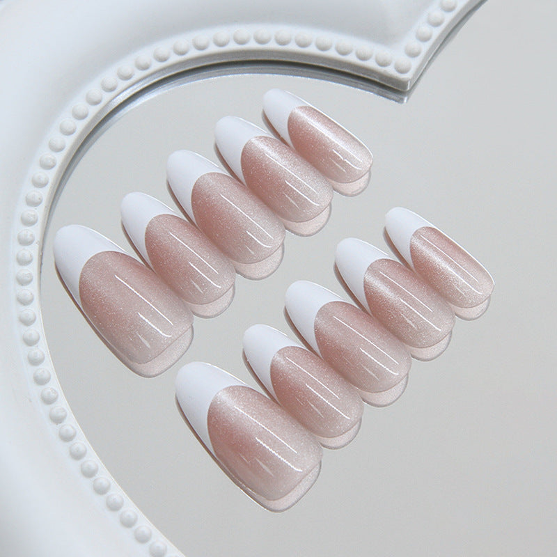 Chic Elegance Medium Almond Pink Ombre Nail Set