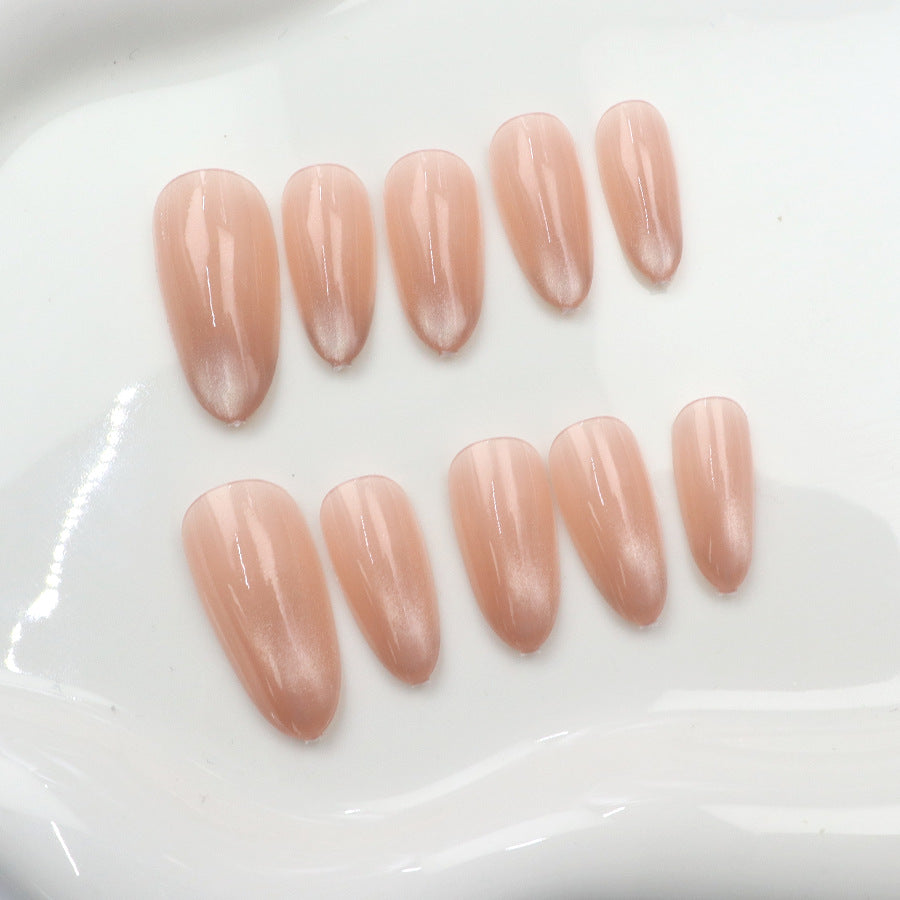 Elegant Rose Medium Almond Gradient Finish Press On Nail Set