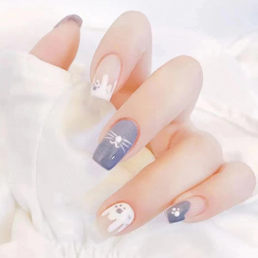 Whimsical Charm Extra Medium Square Press On Nails in Pastel Shades with Adorable Animal Accents