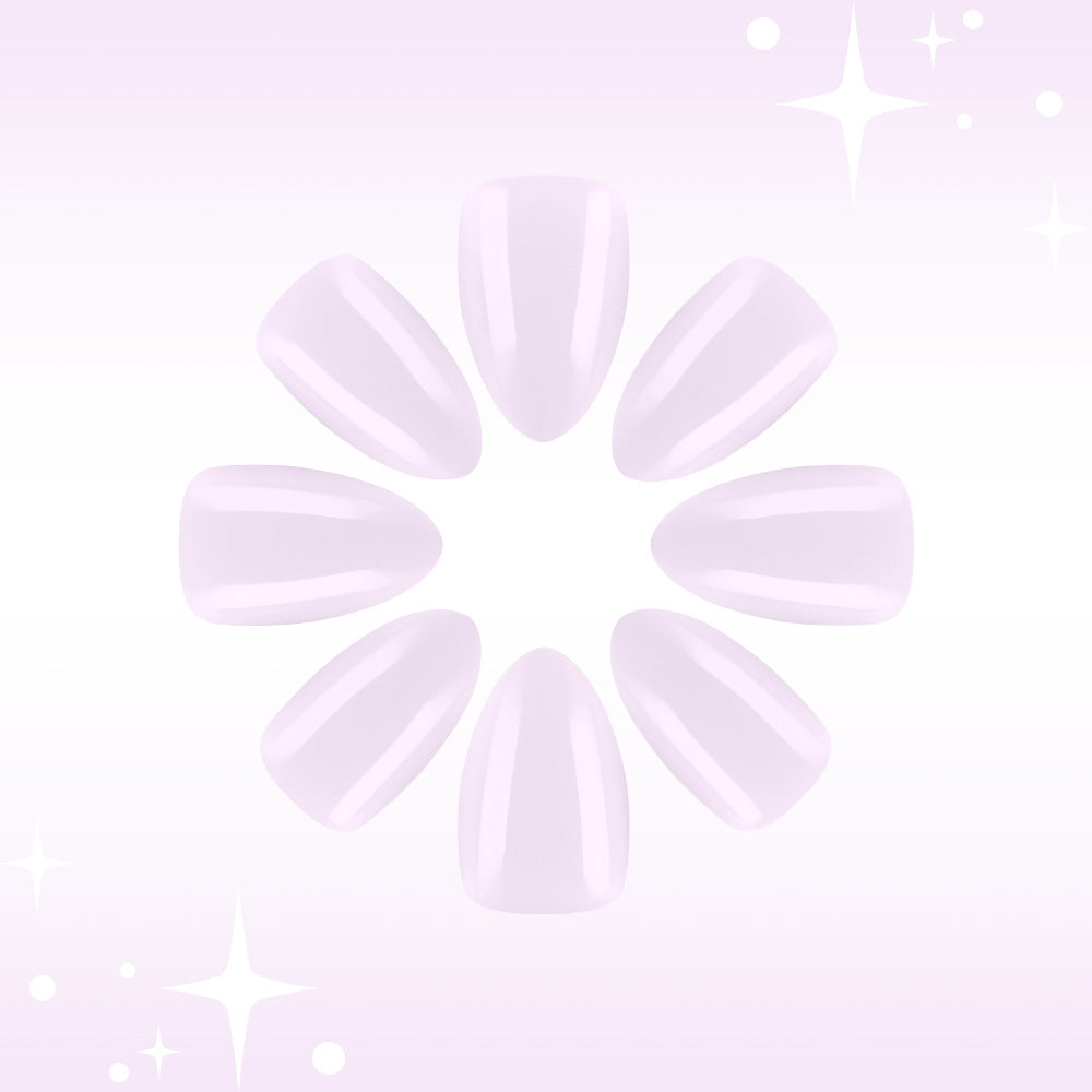 Charming Pastel Dream Medium Almond Lavender Glossy Press on Nail Set