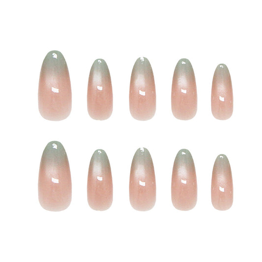 Glamorous Petal Dream Long Almond Ombre Pink Press On Nail Set with Captivating Gradient Finish