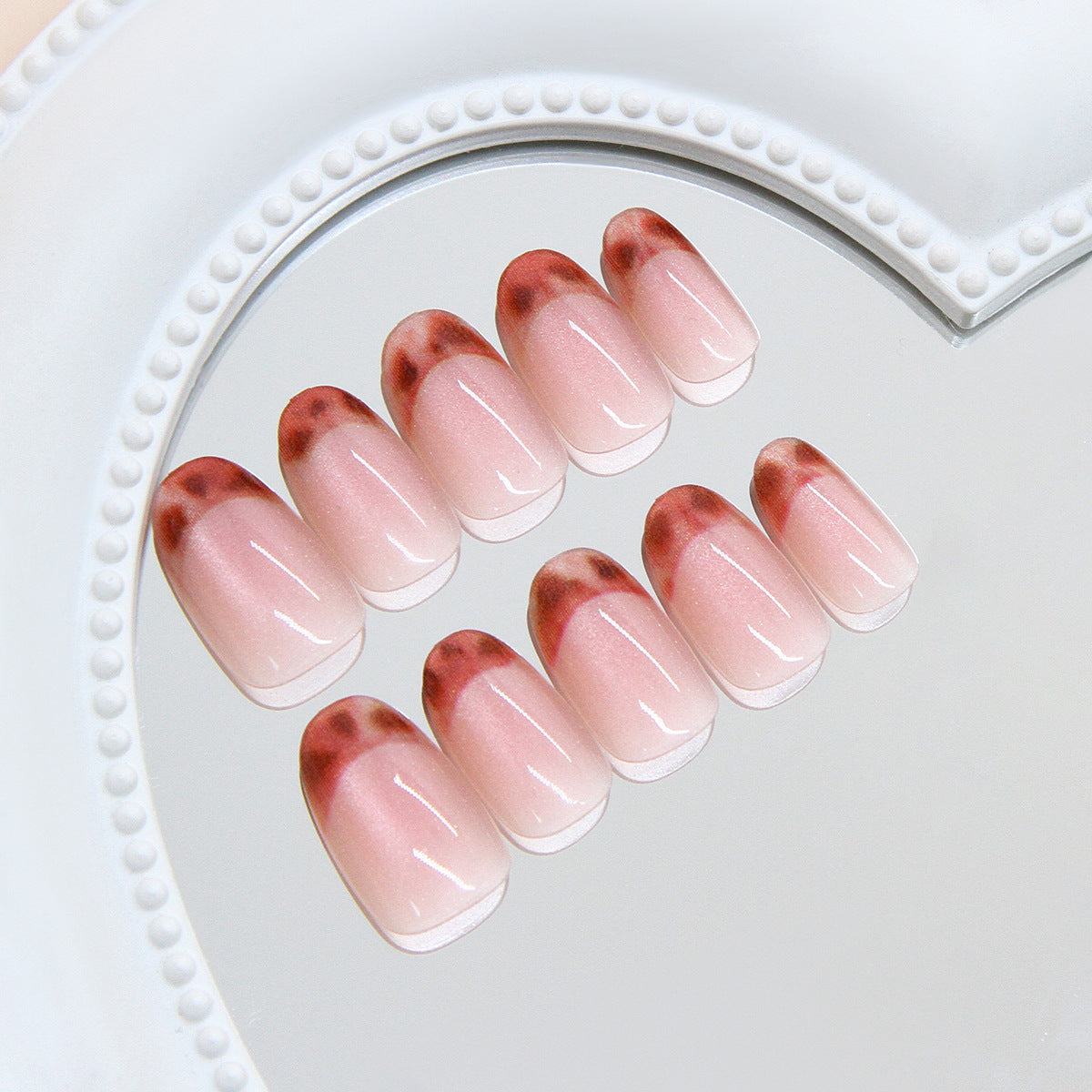 Whimsical Elegance Long Oval Pink with Charming Ombre Tips Press-On Nail Set