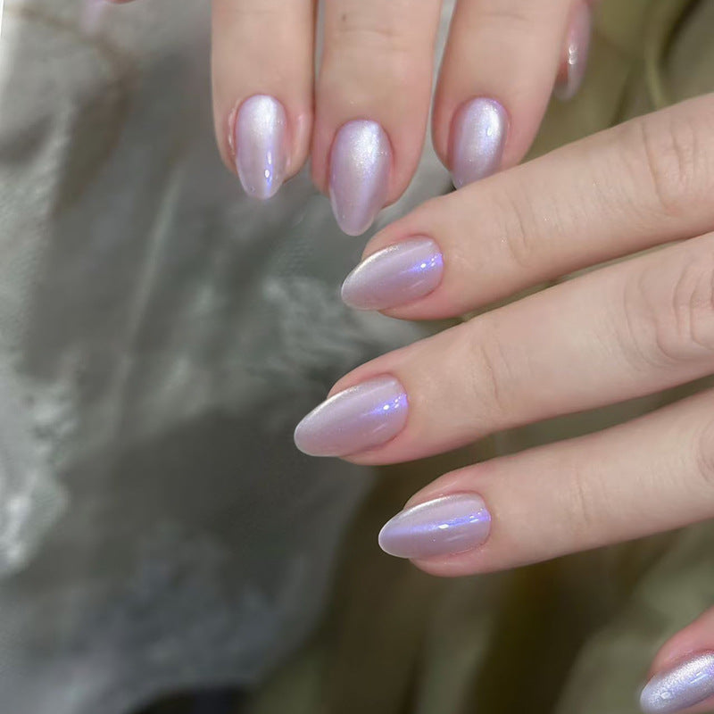 Celestial Dreams Short Almond Lavender Iridescent Press-On Nail Set