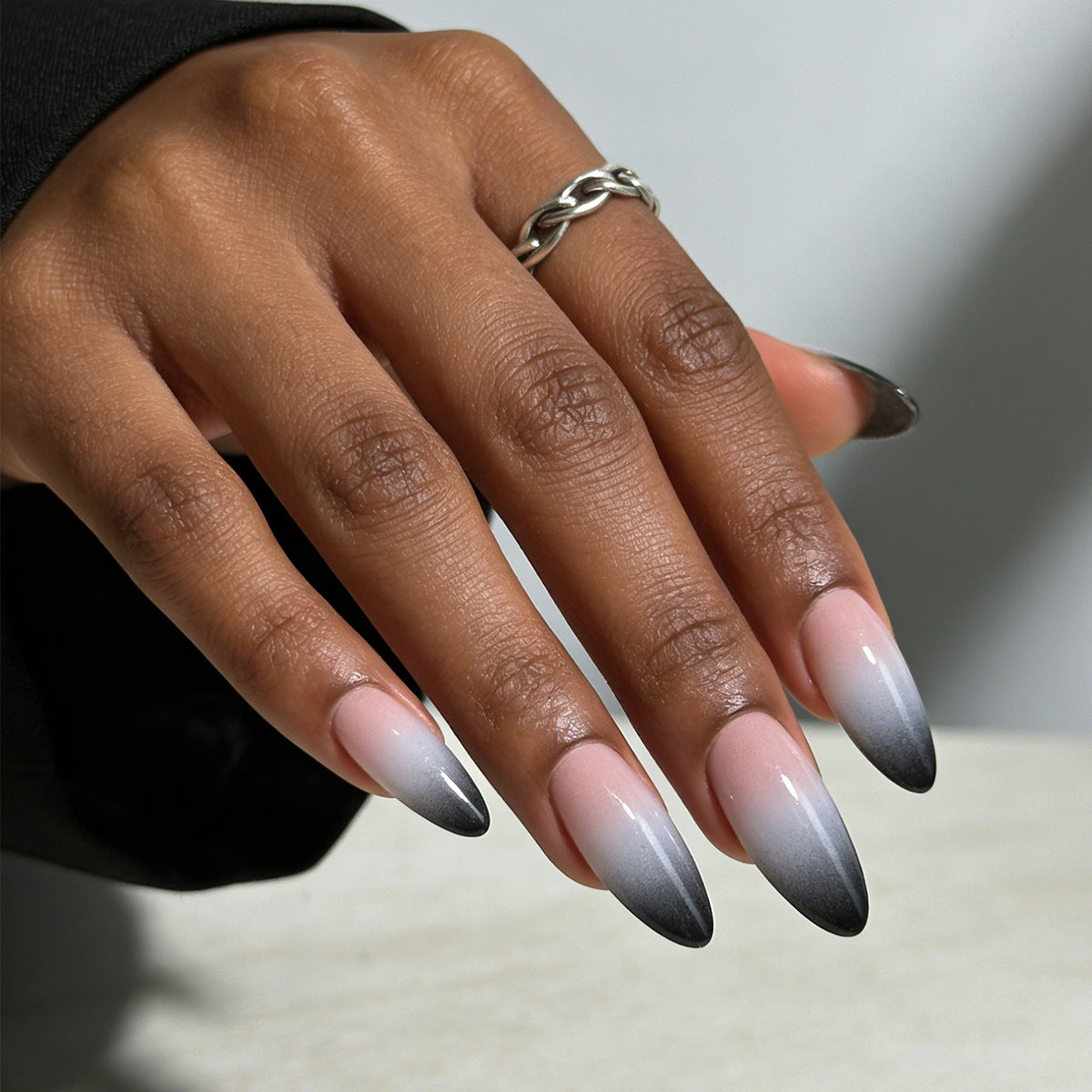 Chic Ombre Medium Almond Gradient Nail Set