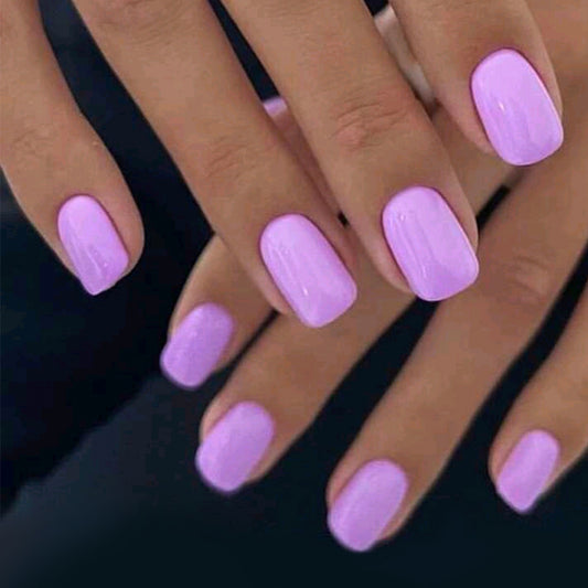 Lavender Dream Square Medium Press On Nail Set with Glossy Finish