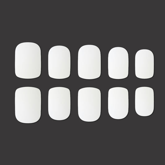 Dreamy Elegance Short Square White Matte Press On Nail Set with Perfectly Smooth Finishing Touch