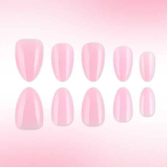 Blush Fantasy Medium Almond Shimmer Press On Nail Set