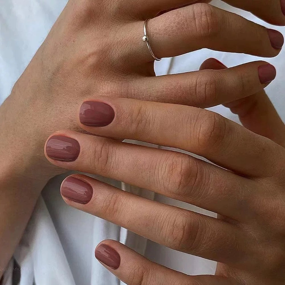 Own It Short Squoval Red Everyday Press On Nails