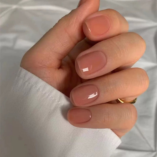 Own It Short Squoval Pink Glossy Press On Nails