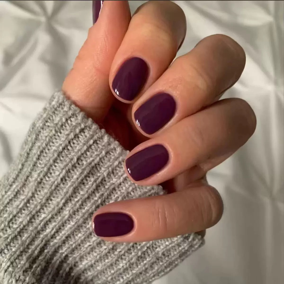 Own It Short Squoval Red Glossy Press On Nails