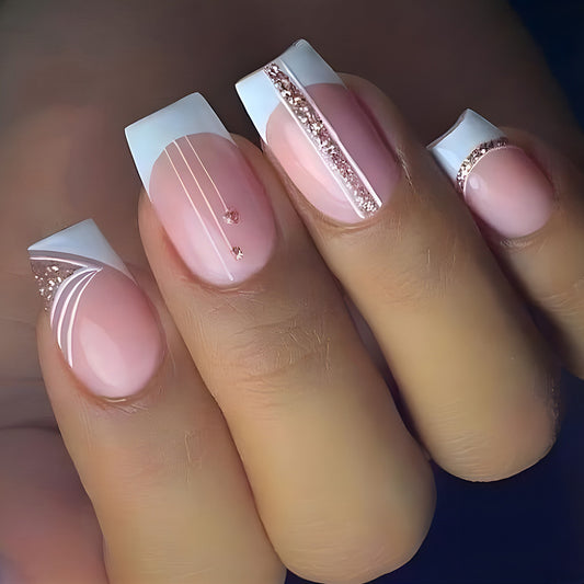 Sent Home Short Coffin Pink Everyday Press On Nails