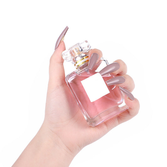 Elegant Chic Long Coffin Taupe Press On Nail Set with Glossy Finish