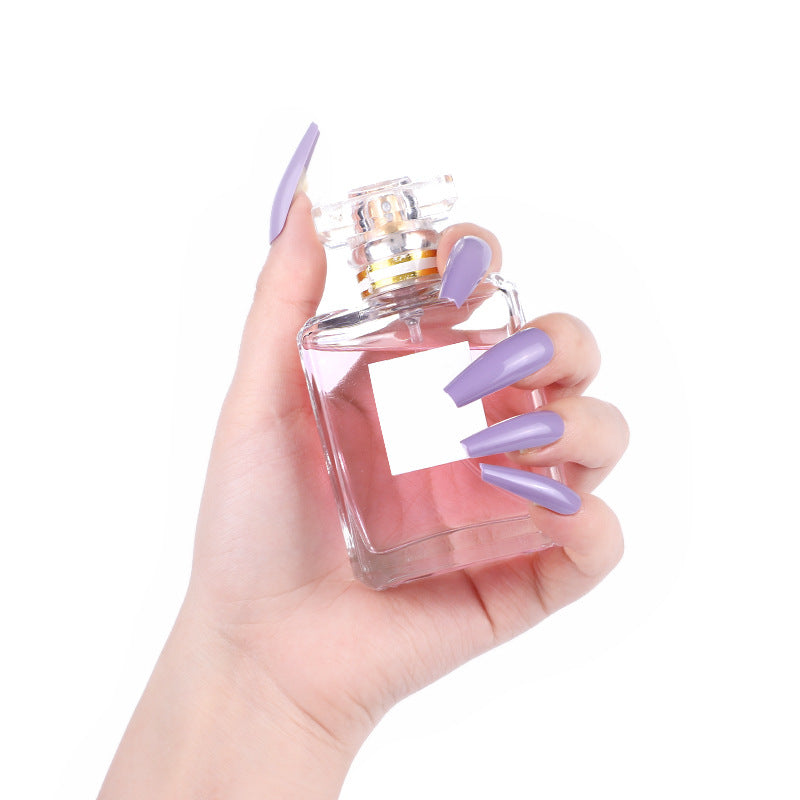 Lavender Dreams Long Coffin Shaped Press On Nails with Glossy Finish