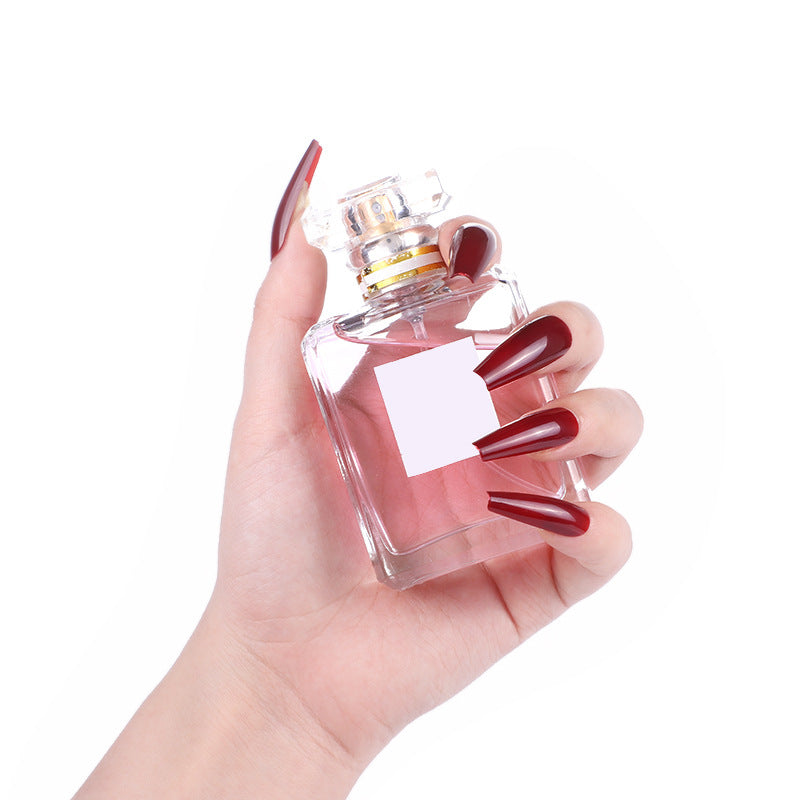 Elegant Evening Long Coffin Deep Burgundy Press On Nail Set with Glossy Finish