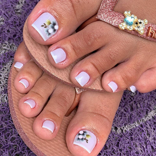 Beach Babe Pink Vacation Press On Toenails