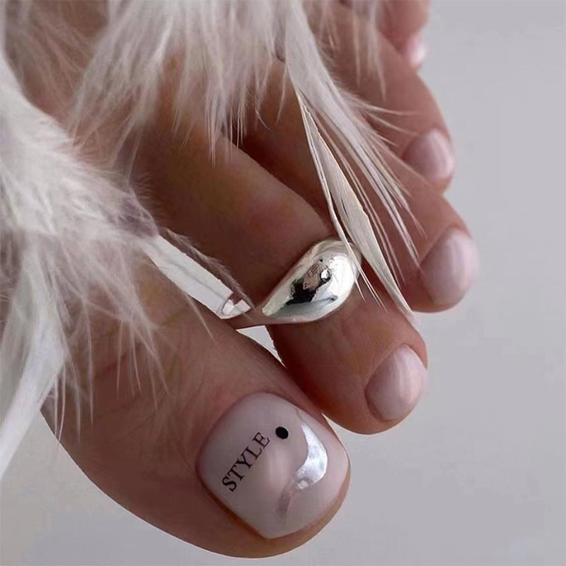 Style Queen Pink Glossy Press On Toenails