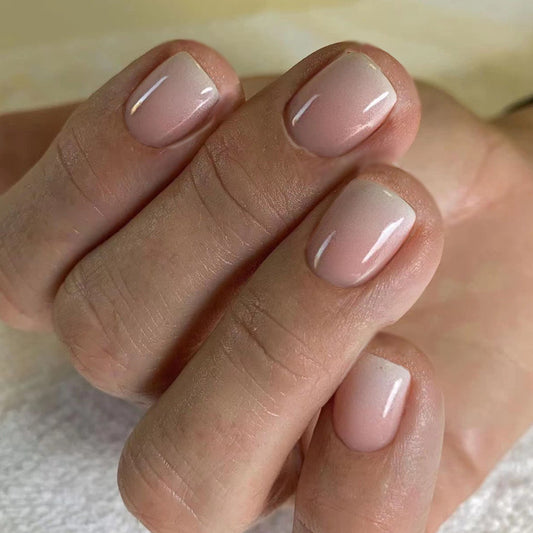 Keep It Simple Short Square Beige Everyday Press On Nails