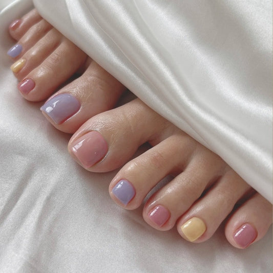 Summer Breeze Everyday Multicolor Press On Toenails