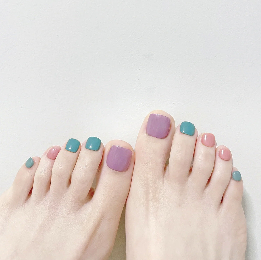 Jazz Cup Everyday Blue Press On Toenails