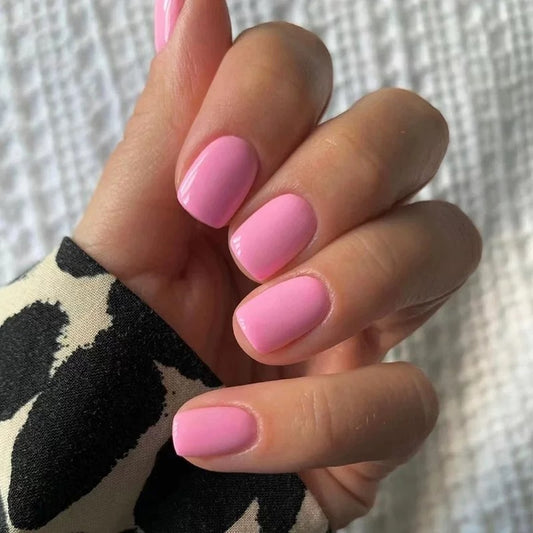 Barbie Girl Medium Squoval Pink Everyday Press On Nails