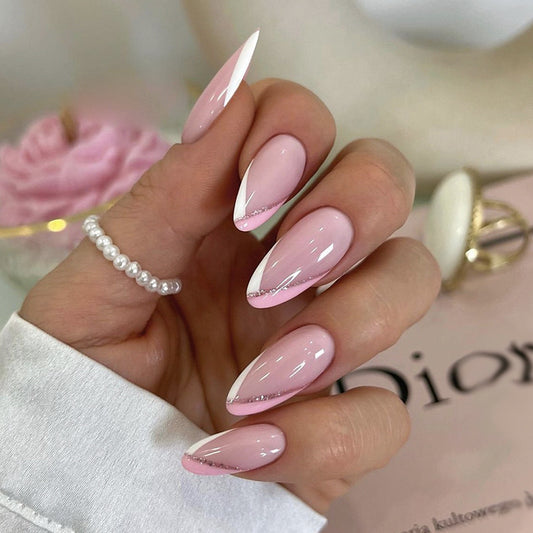 Start Up Long Oval Pink Everyday Press On Nails