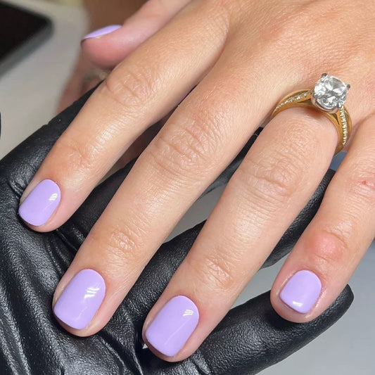 Via Dolce Short Squoval Purple Everyday Press On Nails