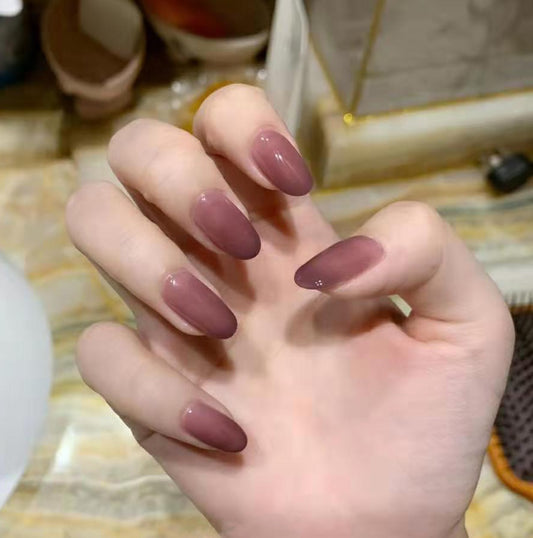 Ombre Baby Long Oval Red Hombre Press On Nails