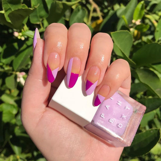 Be Kind Long Oval Purple Summer Press On Nails