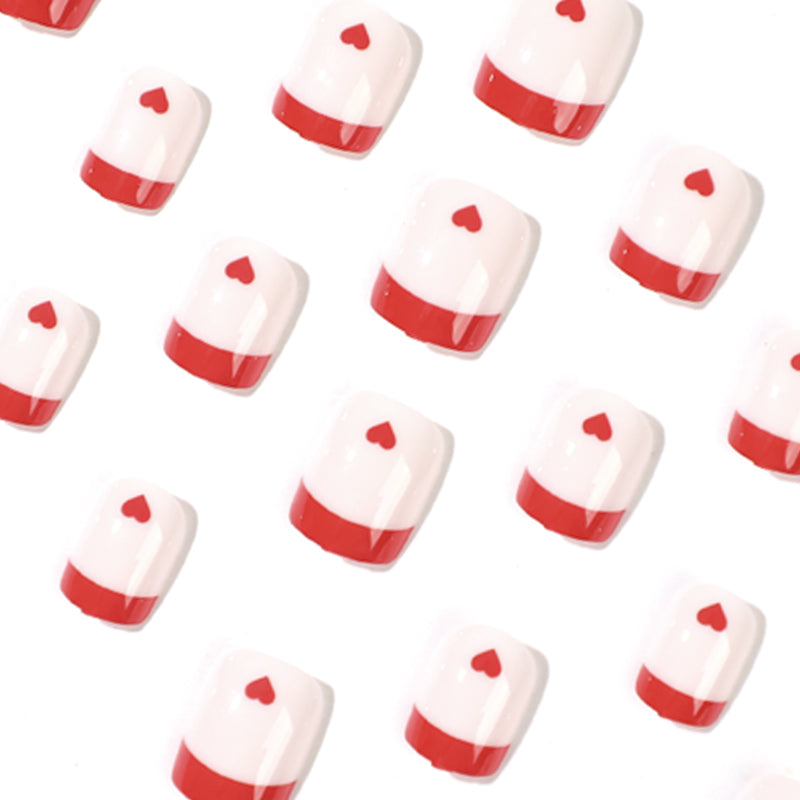 Best Intentions Short Square Red Valentine's Day Press On Nails